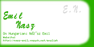 emil nasz business card